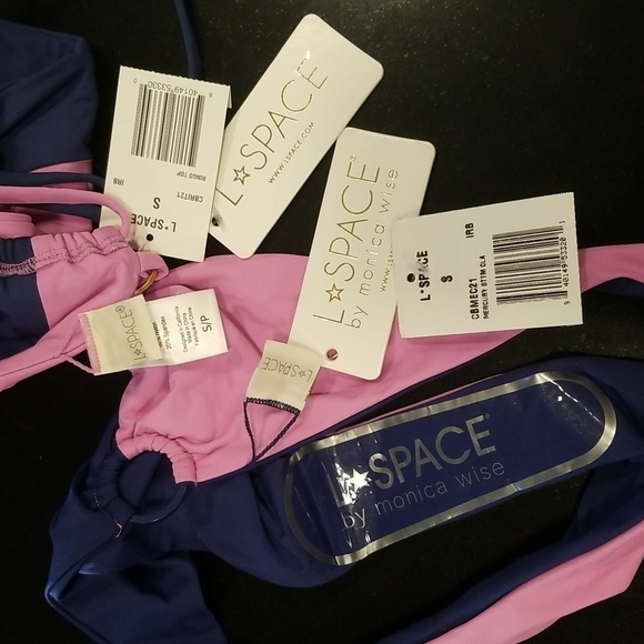 💕L*SPACE💕 Color Block Bikini (Ringo Top + Nancy Lee Bitsy Bottom) Small S NWT - Picture 15 of 15